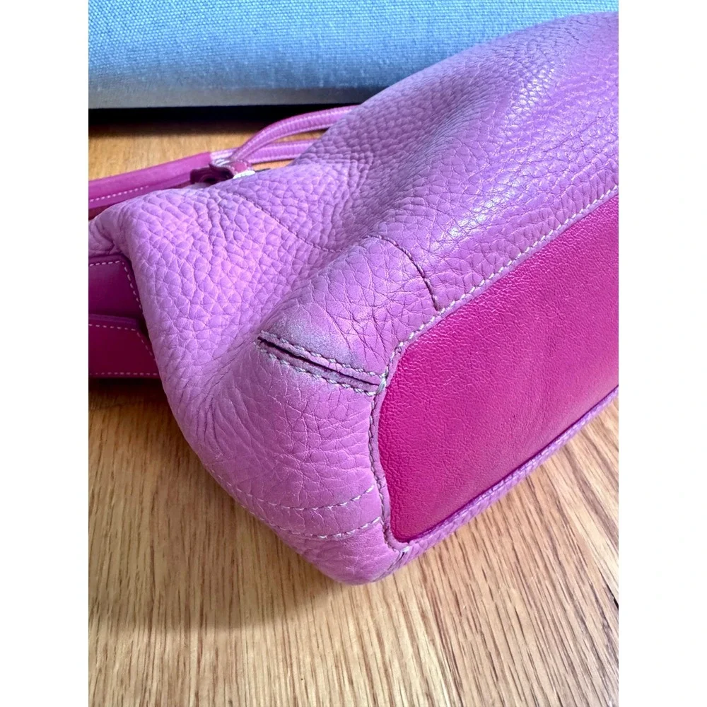 Vintage Coach Soho Two-Tone Pink Pebbled Slouchy Leather Hobo Bag Y2K